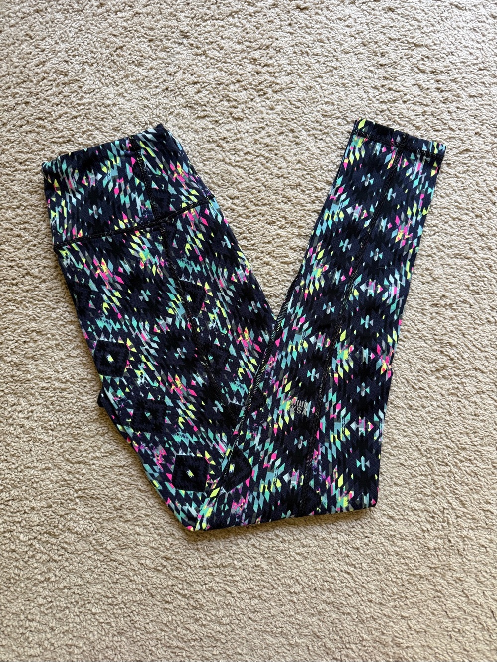VS VSX Sport Knockout Athletic Leggings Geometric Print Size S